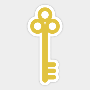 Vintage Gold Key Sticker